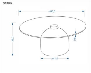 STARK c.table smoked glass / cashmere