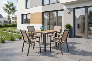 FIERRO square table, brown /black
