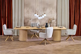 K594 chair, beige / natural oak