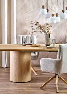 K594 chair, beige / natural oak