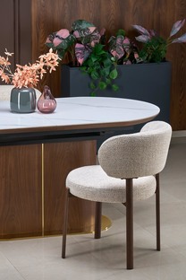 K605 chair, l.beige / walnut