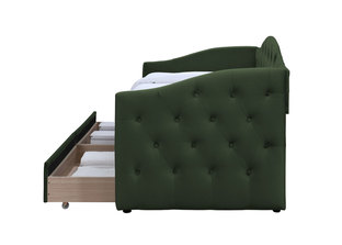 ALOHA bed with drawers, color|: dark green