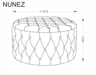 NUNEZ pouffe color: beige