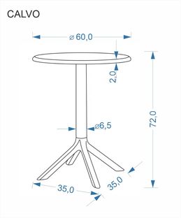 CALVO round table, white