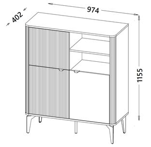 BELUCI KM-2 chest cashmere / cremona oak
