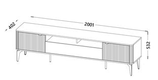 BELUCI RTV-2 RTV stand cashmere / cremona oak