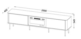 SOLANO RTV-2 RTV standchest warmia walnut / black marble