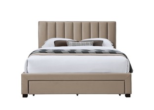 GRACE 160 bed with drawers, color: beige