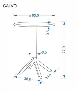 CALVO round table, khaki
