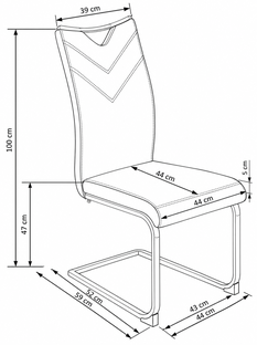 K224 chair, color: black