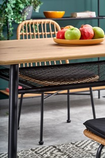 JACKSON table, color: top - golden oak, legs - black