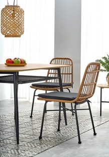 JACKSON table, color: top - golden oak, legs - black
