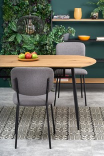 JACKSON table, color: top - golden oak, legs - black