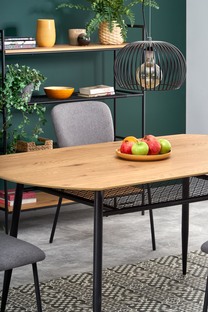 JACKSON table, color: top - golden oak, legs - black