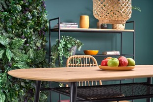 JACKSON table, color: top - golden oak, legs - black