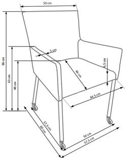 K256 krzesło na kółkach czarne (2p=2szt)