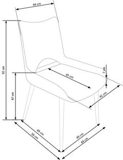 K369 krzesło ciemny popiel (1p=2szt)