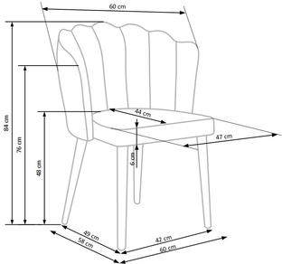 K386 chair, color: dark green