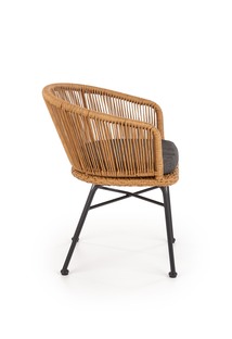 K400 krzesło czarny / naturalny / popielaty (1p=2szt)