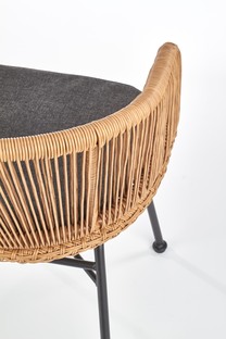 K400 krzesło czarny / naturalny / popielaty (1p=2szt)