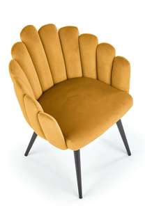 K410 krzesło musztardowy velvet (1p=1szt)