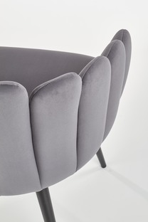 K410 krzesło popielaty velvet (1p=1szt)