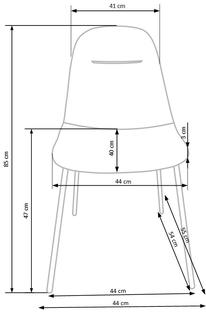 K413 krzesło popielaty (1p=4szt)