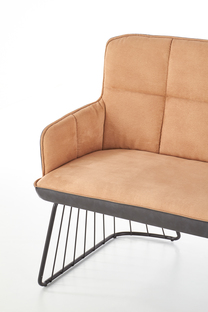 L1 sofa jasny brąz / czarny (2p=1szt)
