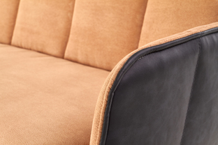 L1 sofa jasny brąz / czarny (2p=1szt)