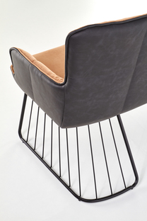 L1 sofa jasny brąz / czarny (2p=1szt)