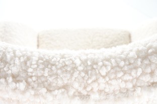 LIBERTO fotel wypoczynkowy kremowy / złoty