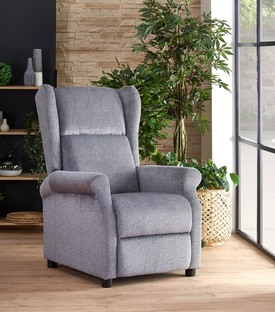 AGUSTIN recliner with massage function, color: grey