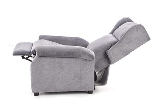 AGUSTIN recliner with massage function, color: grey