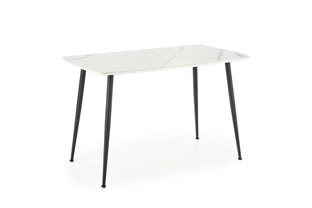 MARCO table, color: top - white marble, legs - black