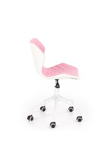 MATRIX 3 fotel młodzieżowy jasny różowy / biały (1p=1szt)