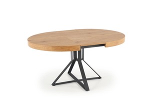 MERCY extension table, color: top - golden oak, legs - black
