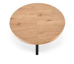 MERCY extension table, color: top - golden oak, legs - black