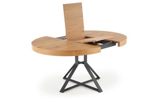 MERCY extension table, color: top - golden oak, legs - black