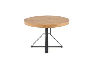 MERCY extension table, color: top - golden oak, legs - black
