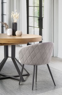 MERCY extension table, color: top - golden oak, legs - black