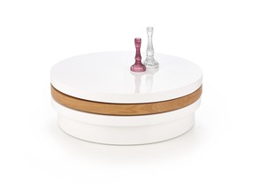 MICHELLE c. table, color: white / golden oak
