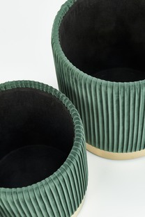 MONTY set of two stools: color: dark green