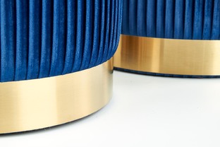 MONTY set of two stools: color: dark blue