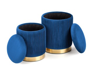 MONTY set of two stools: color: dark blue