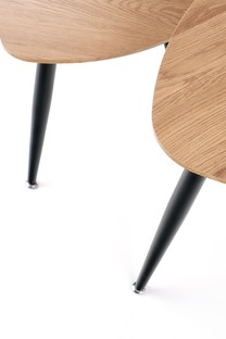 NICEA 2, set of two coffee tables, color: golden oak / black