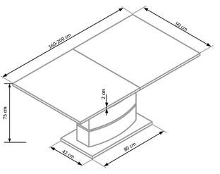 NOBEL extension table color: white