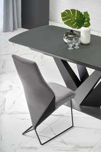 PATRIZIO table dark grey, leg black