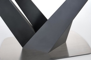 PATRIZIO table dark grey, leg black