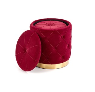 POLLY set of two stools, color: dark red