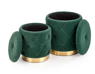 POLLY set of two stools, color: dark green